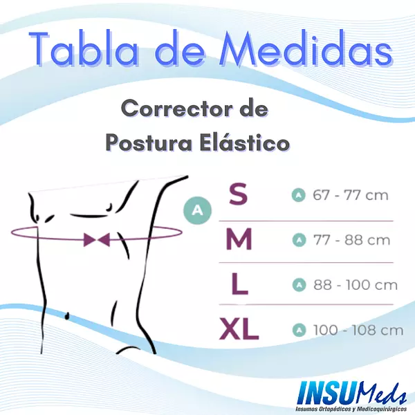 Corrector de postura elástico