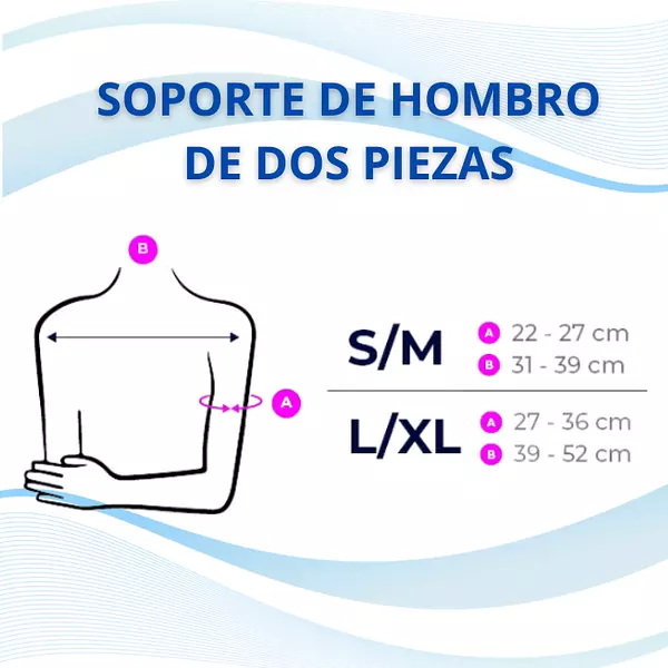 Soporte de hombro dos piezas
