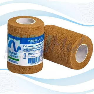 Venda Elástica Cohesiva, 3" x 5yd
