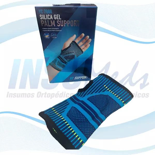 7888, Muñequera con Refuerzo en Silicona Universal
