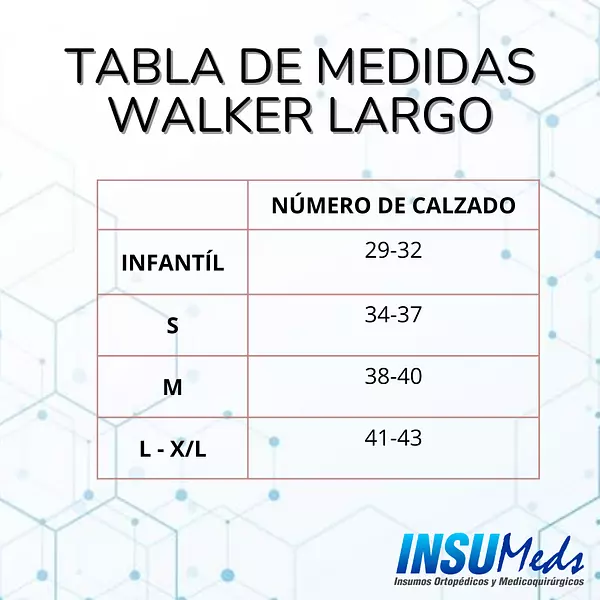 Walker rígido tobillo largo