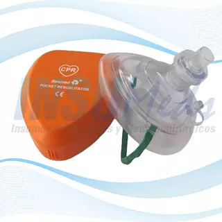 Máscara de rescate RCP en estuche