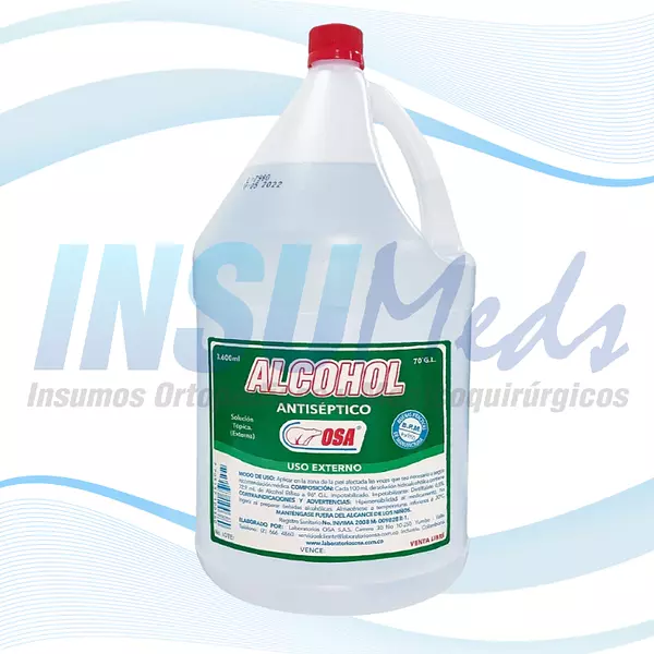 Alcohol Antiséptico Al 70% X 3600 Ml, Osa