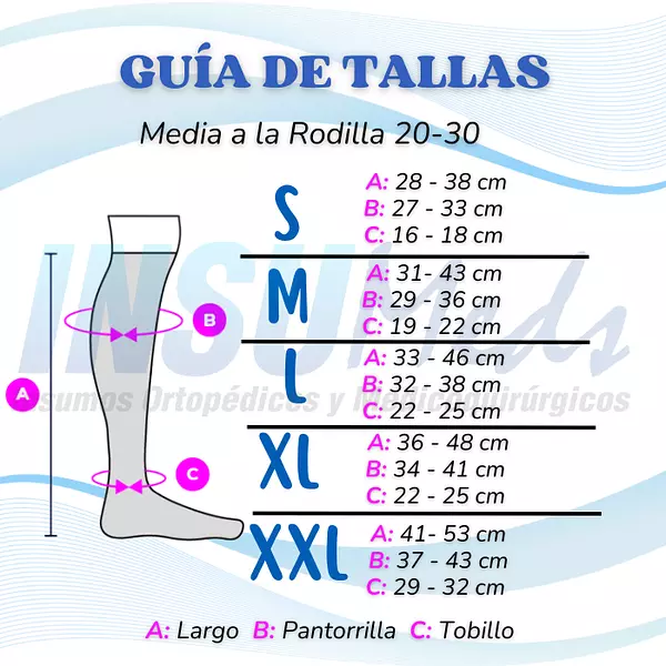 20-30 Media a la rodilla 