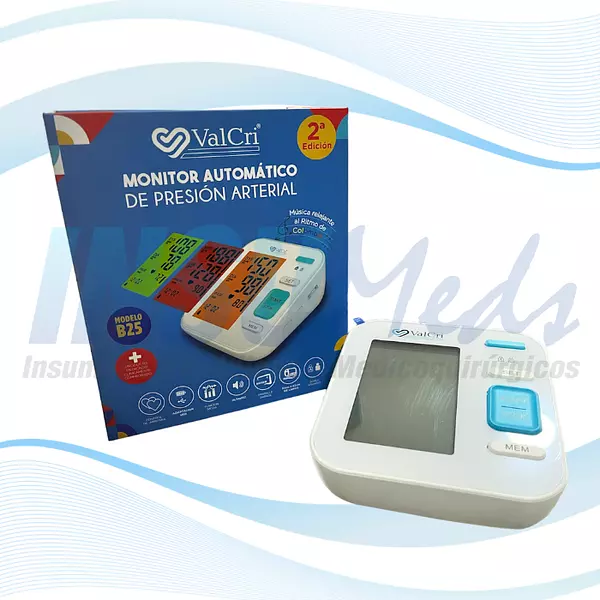 B25, 2ª Monitor Automático Presión Arterial Colores, VALCRI