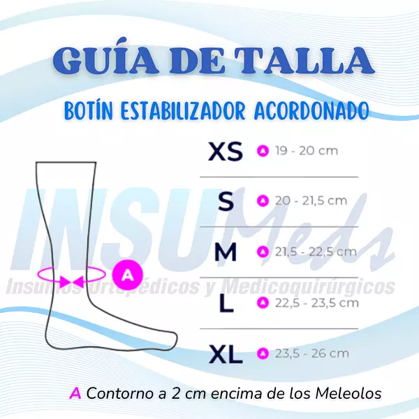 Botín estabilizador acordonado