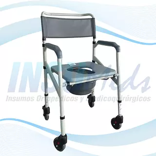 KB225CRAL - Cómodo sanitario en aluminio con ruedas