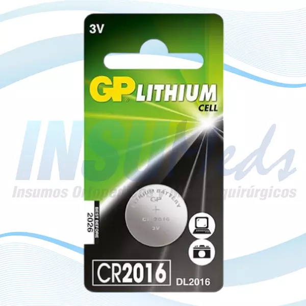 CR2016, Pila Lithium 3v 220 mAh, GP