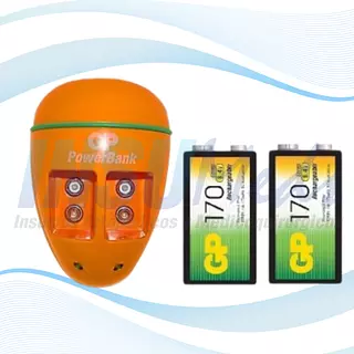 Cargador 2 Pilas de 9 Voltios, GP