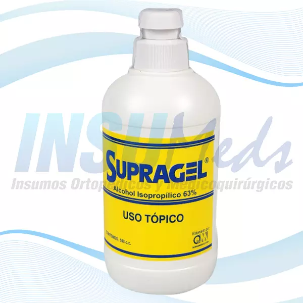 Alcohol Isopropílico al 63% x 500 cc, SUPRAGEL
