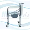 FT701 - Cómodo Sanitario en Acero Cromado con Ruedas