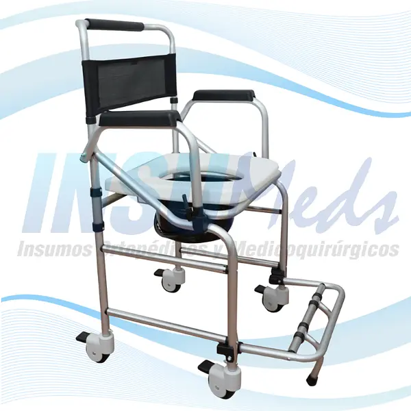 VH622N - Cómodo Sanitario en Aluminio con Ruedas
