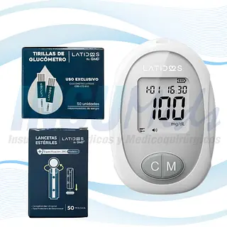 B10 - Kit Glucómetro/Tirillas/ Lancetas, LATIDOS