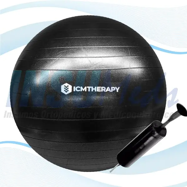Gym Ball con Bomba 75 cm, ICMTHERAPY