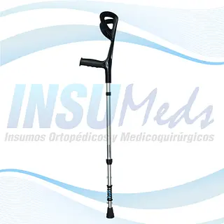AJ903, Muleta Canadiense Negra con Amortiguador, PHYSIOTRAUM
